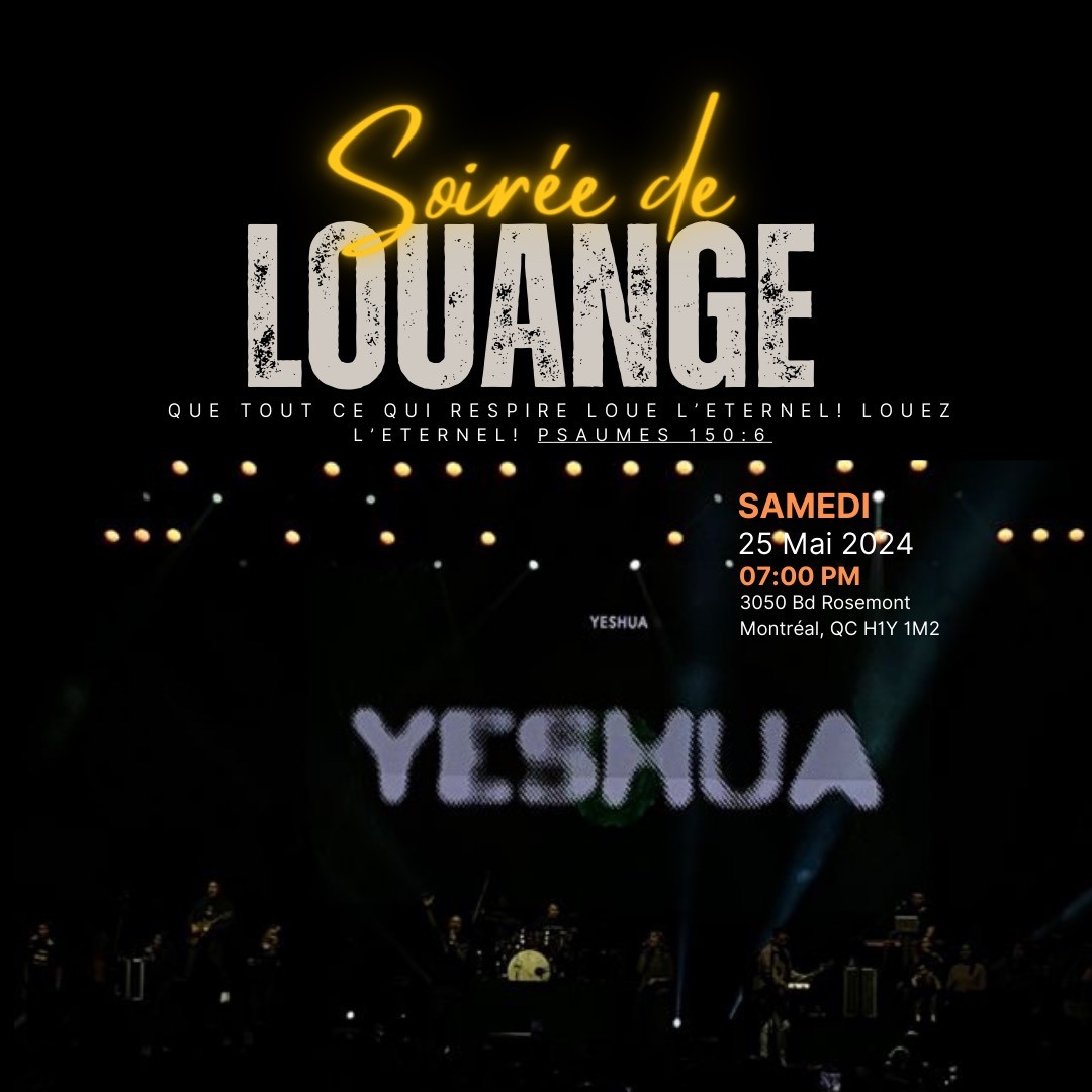 Pamphlet soirée de louange mai 2024