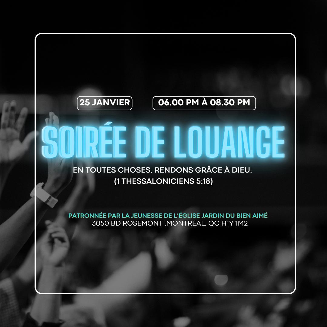 Soirée de louange 25 janvier 2025